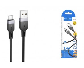 Кабель USB - MicroUSB HOCO X109 (черный) 3м силиконовый