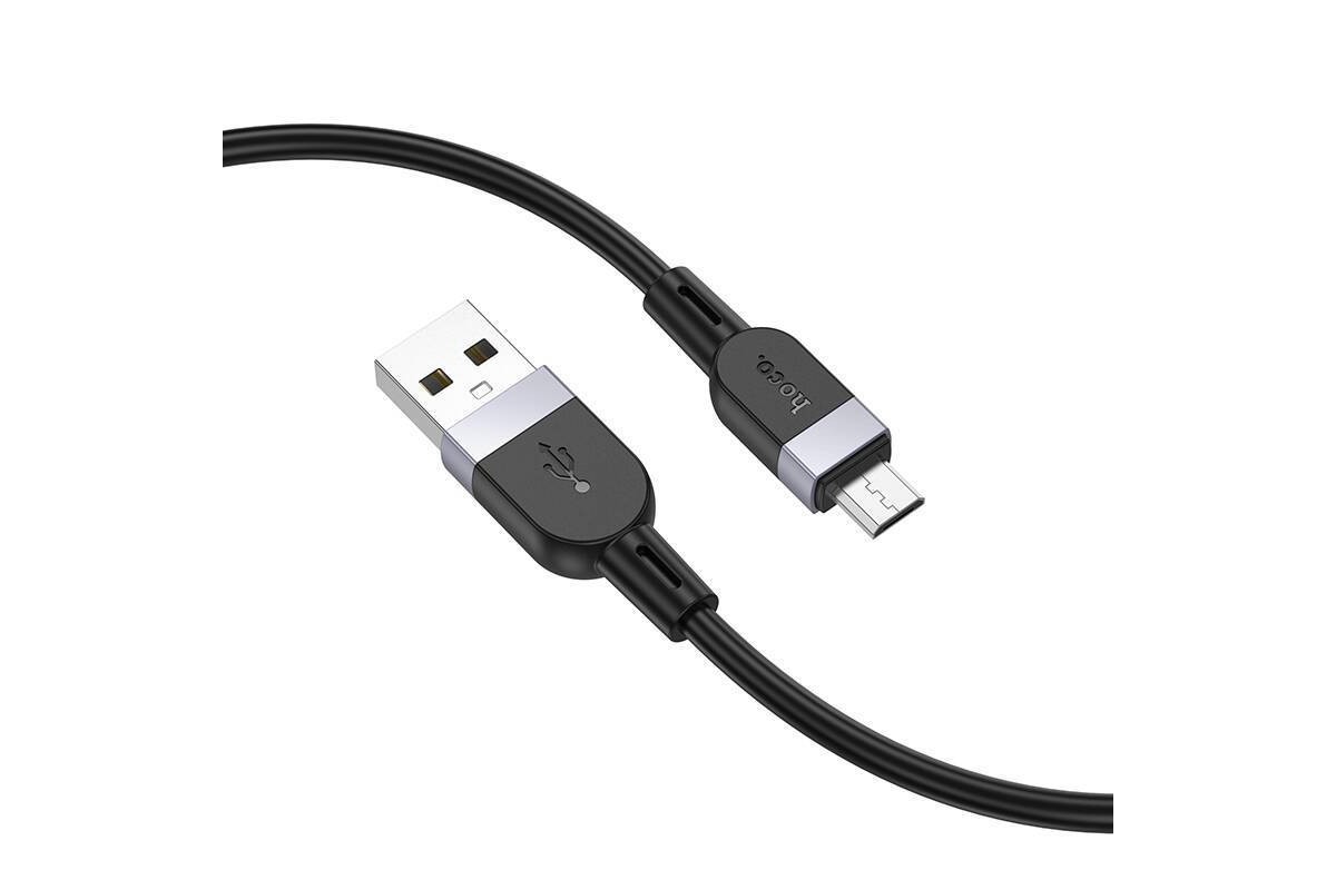 Кабель USB - MicroUSB HOCO X109 (черный) 3м силиконовый
