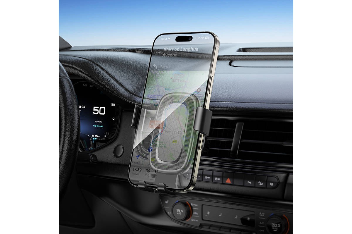 Держатель автомобильный для телефона BOROFONE BH129 Follower в решетку воздуховода черный