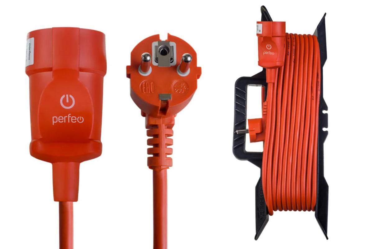 Perfeo удлинитель на рамке с заземлением "RU POWER" 30м 1гн 16А ПВС 3х1,5 ( УХз16-101) оранжевый.