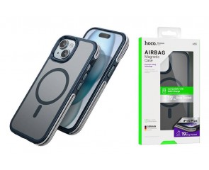 Чехол для телефона iPhone 15 HOCO 19ft anti-fall flexible airbag magnetic case тонкий (синий) (AS5)