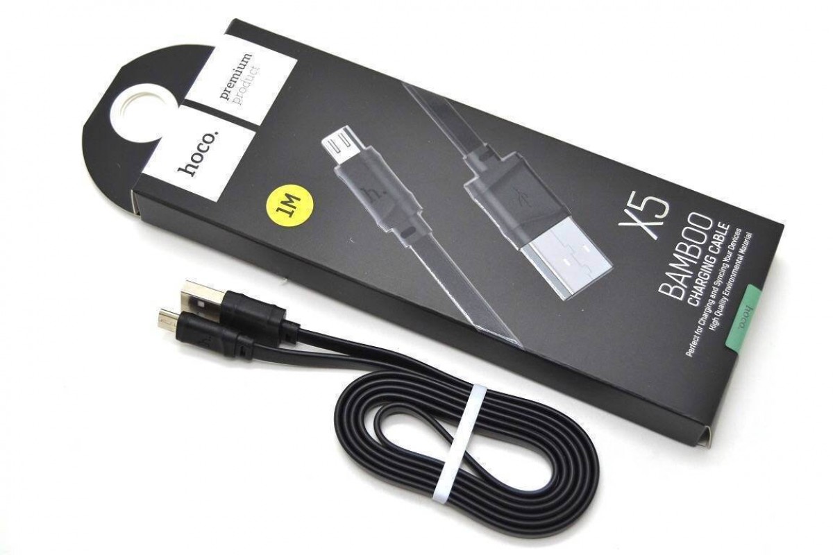 Кабель USB micro USB HOCO X5 Bamboo черный, 1 м