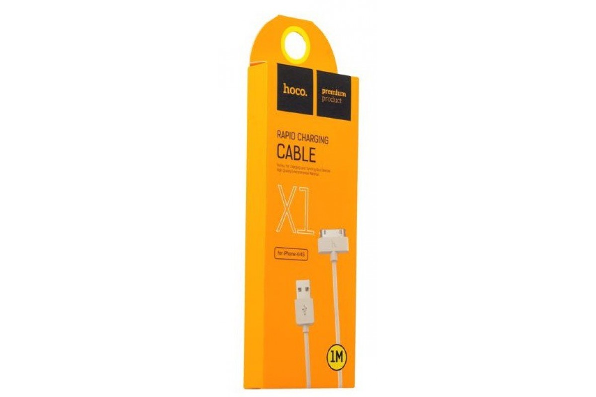 Кабель USB для iPhone 4/4S HOCO X1 Rapid cable for белый, 1 метр