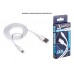 Кабель USB "AMFOX" C11, 2.1А, Lightning, белый