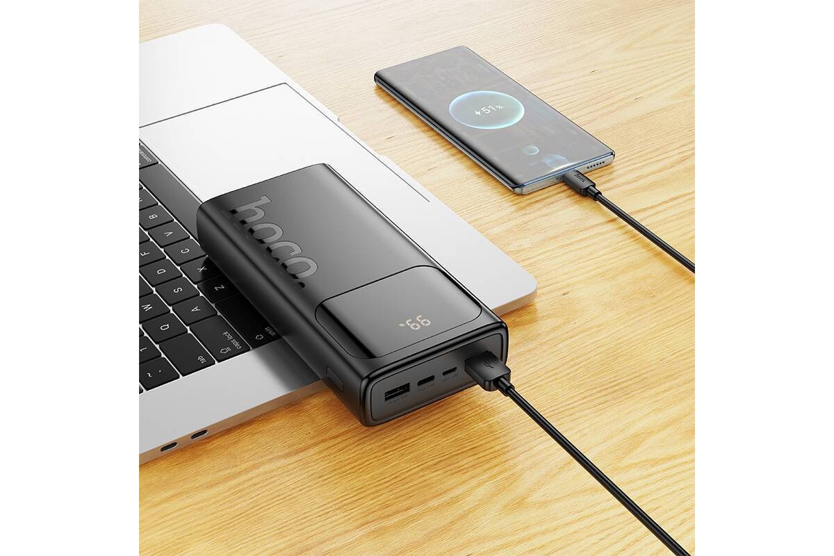 Универсальный дополнительный аккумулятор Power Bank HOCO J144A Hymn (30000 mAh) (черный)