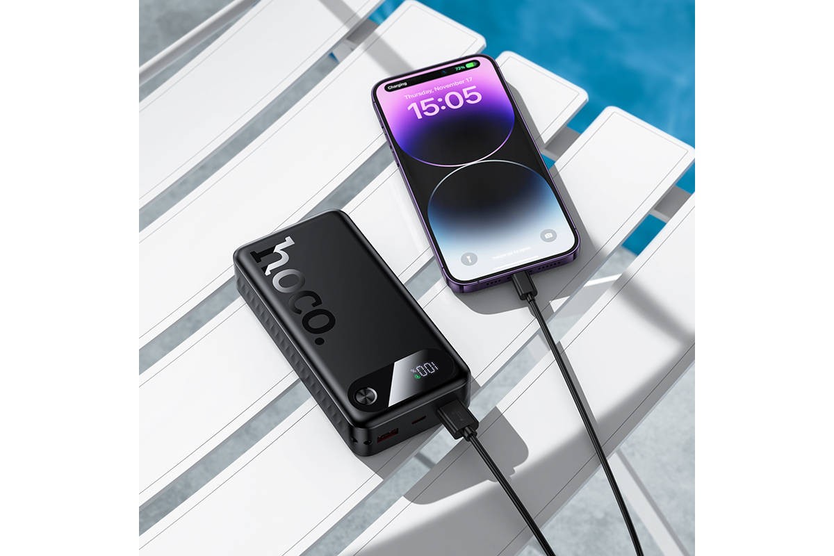 Универсальный дополнительный аккумулятор Power Bank HOCO J154A Victorious 22.5W+PD20W 20000mAh (черный)