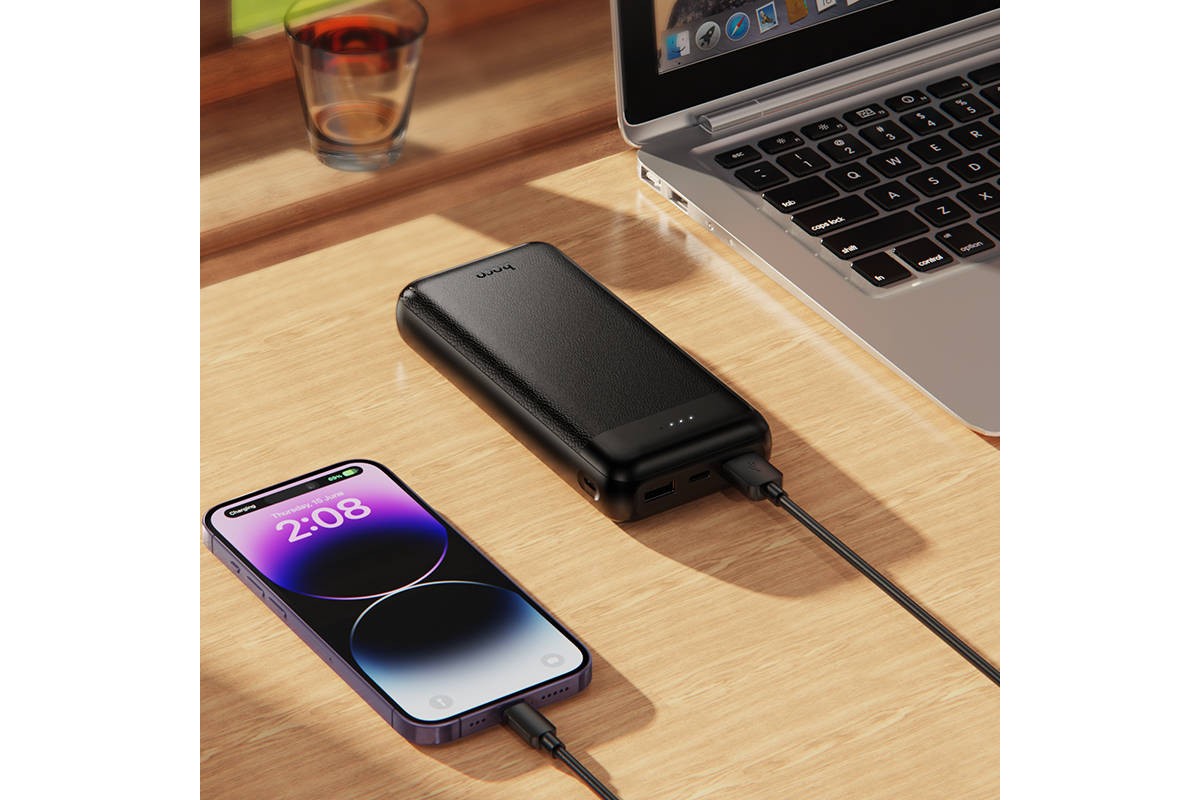 Универсальный дополнительный аккумулятор Power Bank HOCO J153A Stability (20000mAh) 「Без ограничений」(черный)