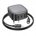 Сетевое зарядное устройство USB + USB-C + кабель Lightning - Type-C HOCO CS33A PD30W + QC3.0 (черный)