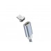 Кабель USB micro USB HOCO U40A magnetic adsorption micro charging cable (серый) 1 метр с магнитным съемным разъемом