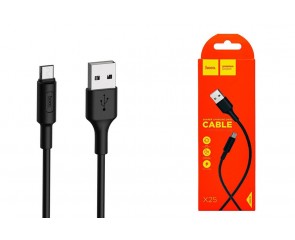 Кабель USB - MicroUSB HOCO X25 2A (черный) 1м