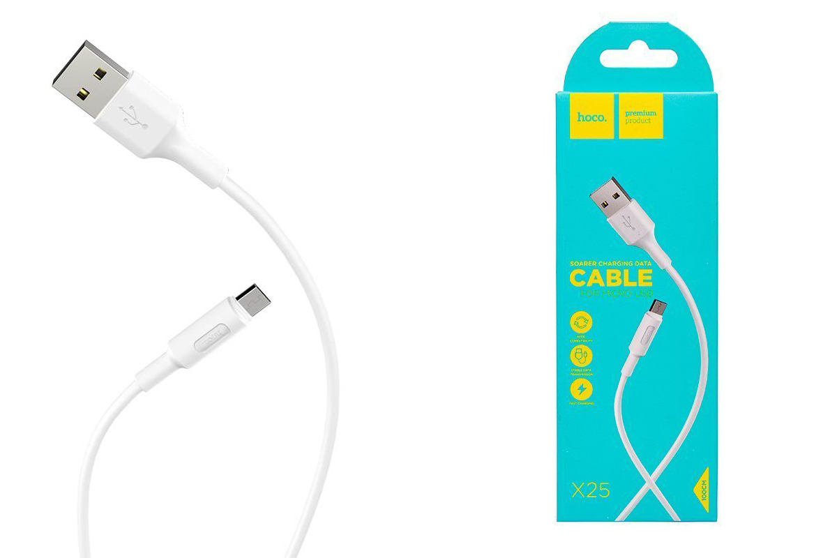 Кабель USB micro USB HOCO X25 Soarer charging data cable for Micro 1 метр белый