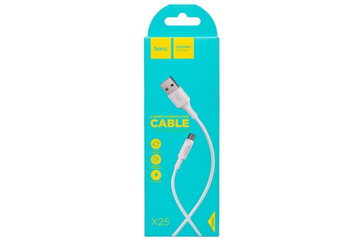 Кабель USB micro USB HOCO X25 Soarer charging data cable for Micro 1 метр белый