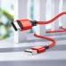 Кабель USB - USB Type-C BOROFONE BX54, 2,4A красный 1м (в оплетке)