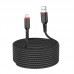 Кабель USB - MicroUSB HOCO X59 2,4A (черный) 3м (оплетка)
