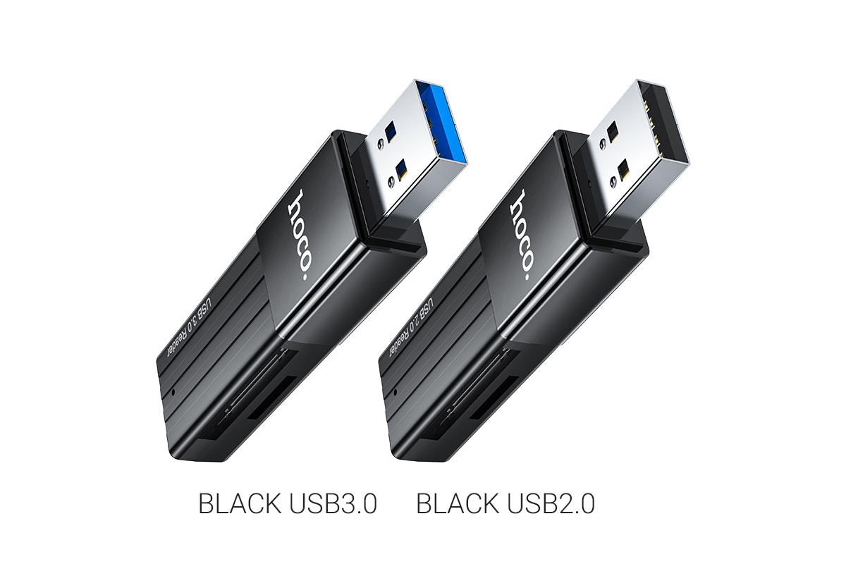 Картридер Card-Reader  HOCO HB20  SD/microSD USB 2.0 черный