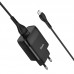 Сетевое зарядное устройство USB USB 3000 mAh + кабель micro USB HOCO C72Q Glorius single port QC3.0 charger set черный