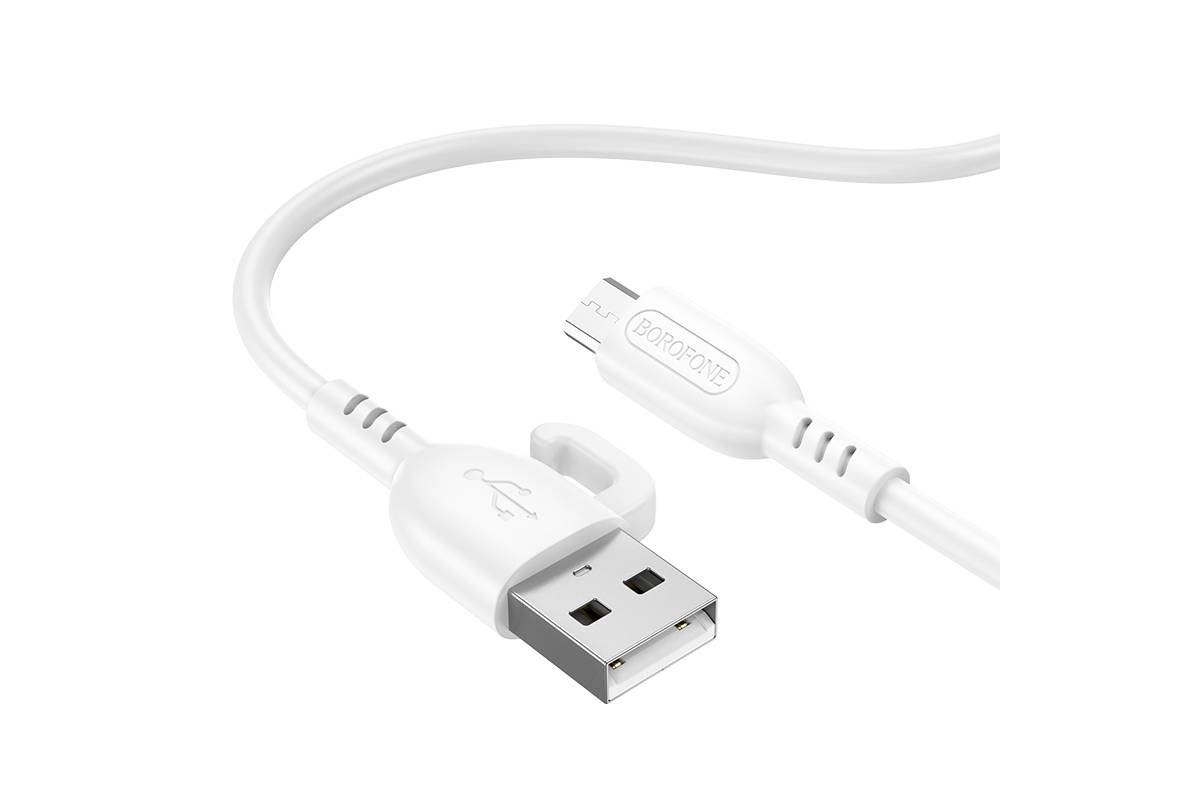 Кабель USB - MicroUSB BOROFONE BX91 2,4A (белый) 1м