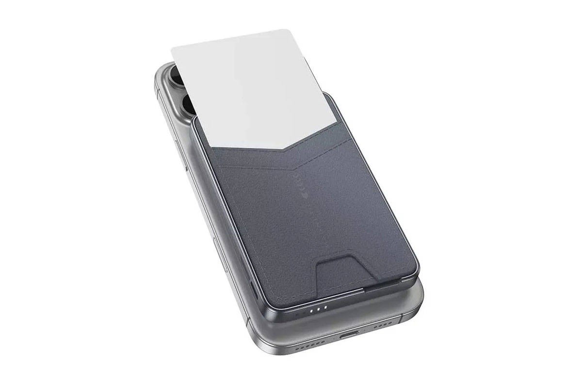 Универсальный дополнительный аккумулятор Power Bank HOCO Q46 Title PD20W magnetic+cart holder+phone holder(5000mAh) Silver gray Универсальный дополнительный аккумулятор Power Bank HOCO Q46 Title PD20W magnetic+cart holder+phone holder(5000mAh) Silver gray