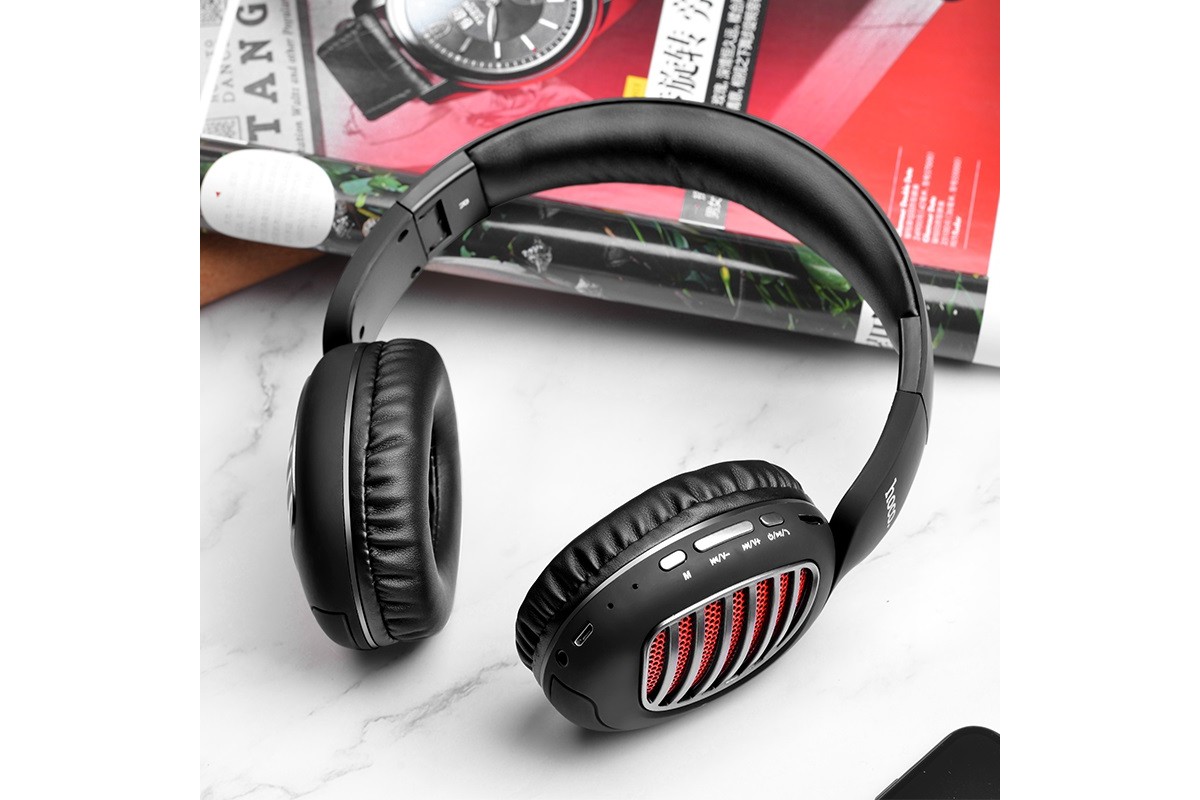 Беспроводные внешние наушники HOCO W23 Briliant sound wireless headphones черный