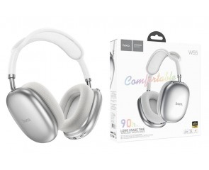 Наушники мониторные беспроводные HOCO W55 Pleasing BT headphones (серебристый)