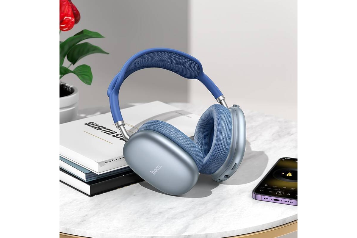 Наушники мониторные беспроводные HOCO W55 Pleasing BT headphones (синий)