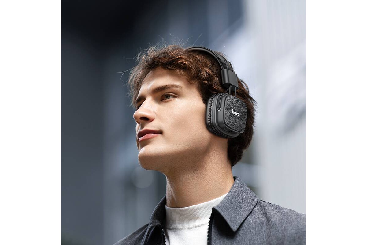 Наушники мониторные беспроводные HOCO W56 Earl BT headphones Bluetooth (черный)