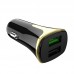 Автомобильное зарядное устройство 2USB 2400mAh HOCO Z31 Universe double port QC3.0 car charger set (Type-C) черный