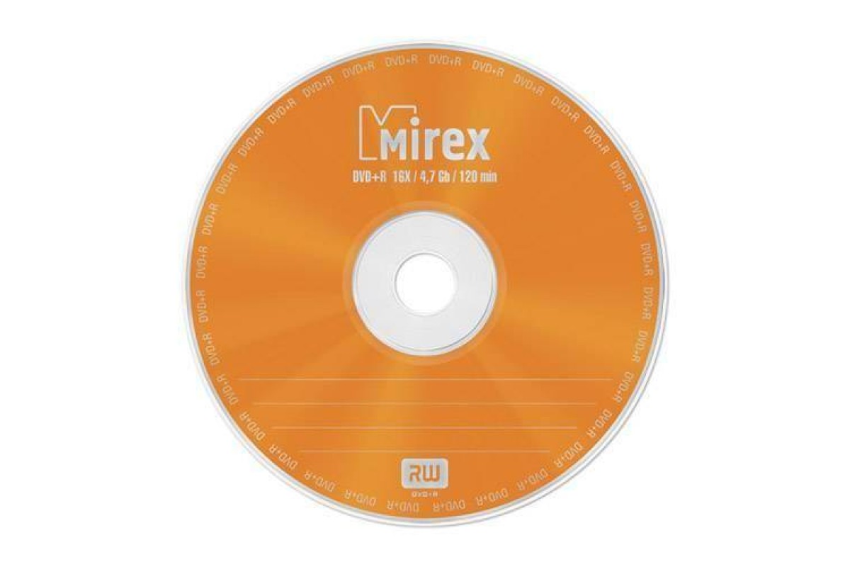 DVD+R Mirex 4,7 Гб 16x Cake box 10 (пластиковый туб 10 шт)