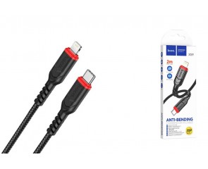 Кабель USB Type-C - Lightning HOCO X59 3A PD20W (черный) 2м