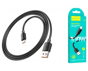 Кабель USB - USB Type-C HOCO X96 6A 100W Fast (черный) 0,25м 