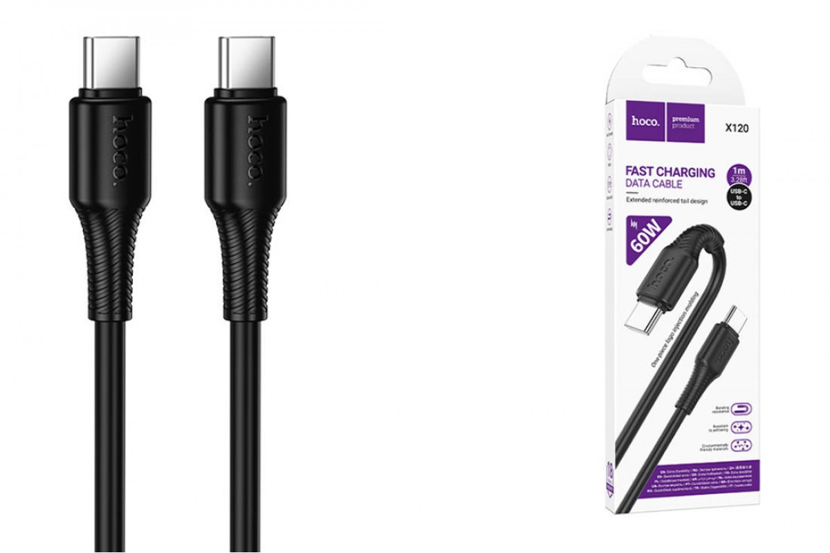 Кабель USB Type-C - USB Type-C HOCO X120 Beneficio 60W (черный)