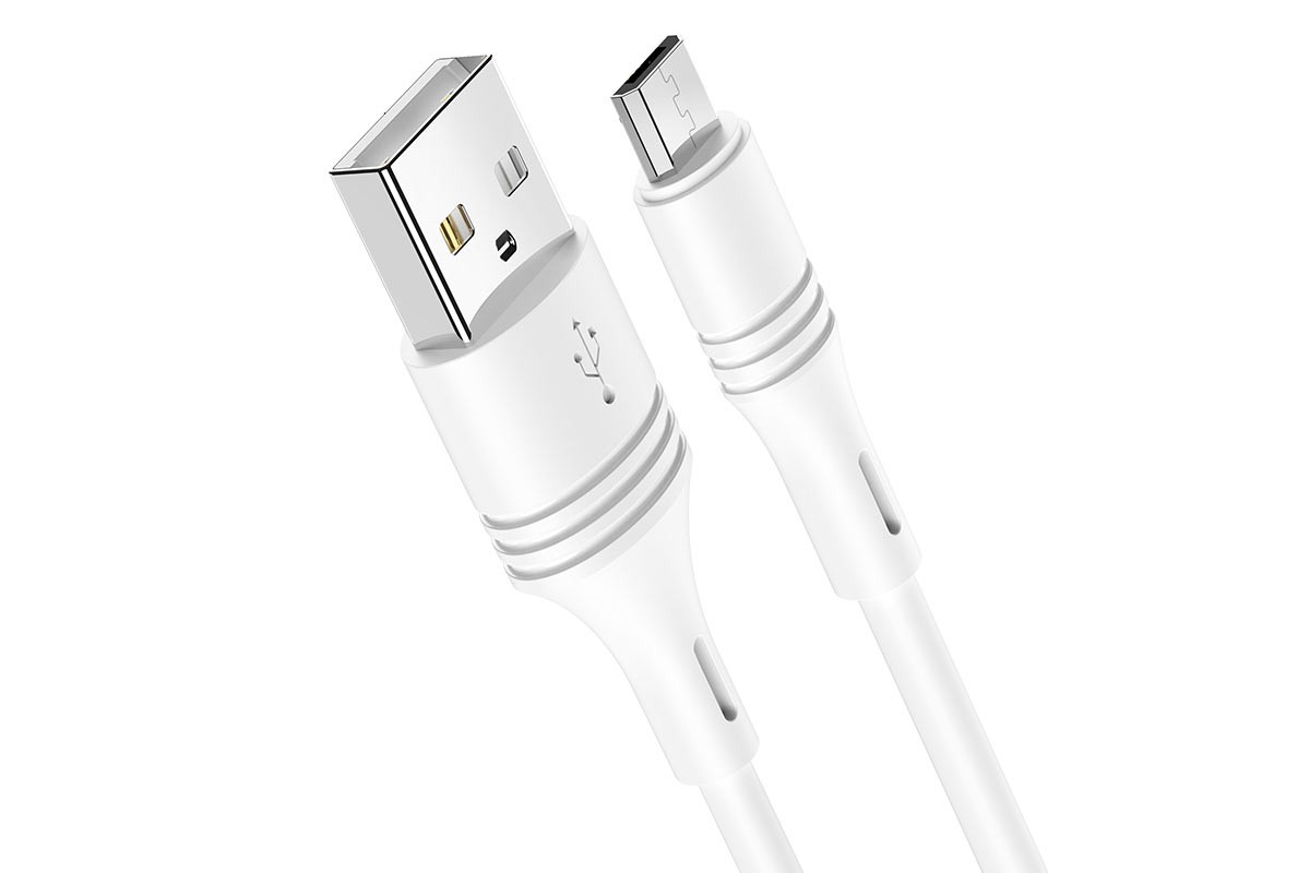 Кабель USB micro USB BOROFONE BX43 CoolJoy charging data cable (белый) 1 метр