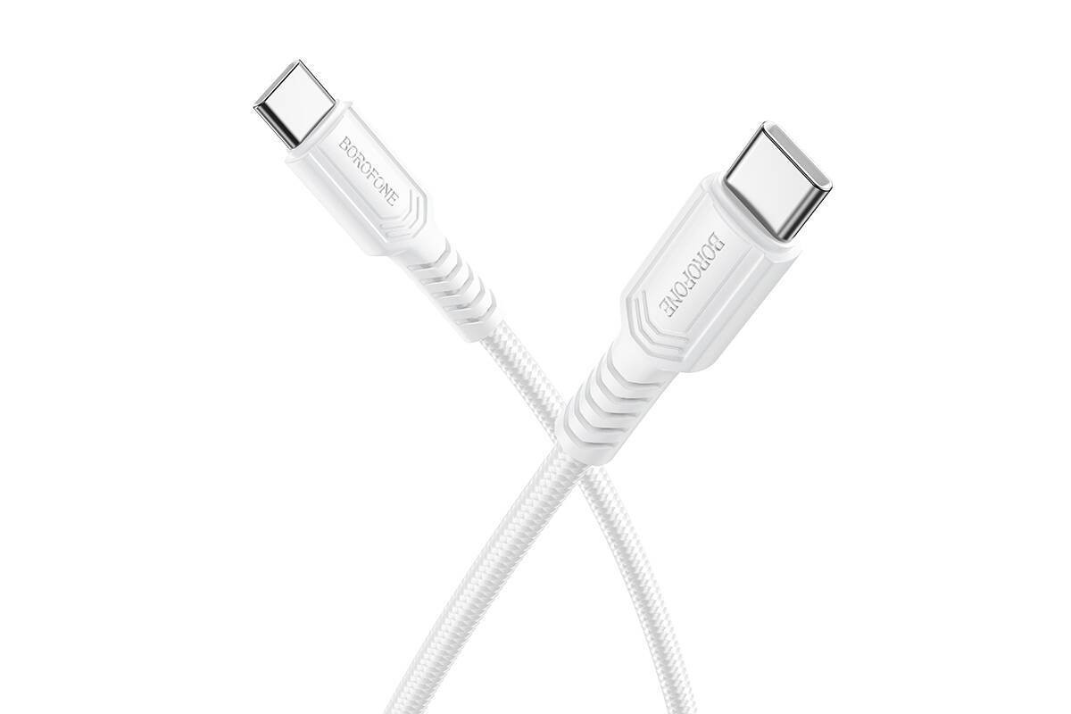 Кабель USB Type-C - USB Type-C BOROFONE BX116 60W (белый) 1м