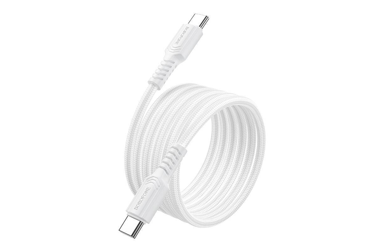 Кабель USB Type-C - USB Type-C BOROFONE BX116 60W (белый) 1м