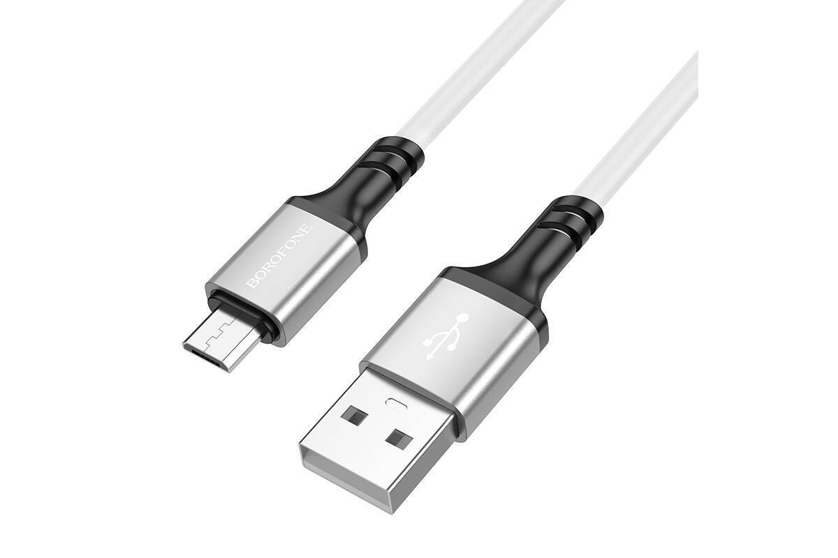 Кабель USB - MicroUSB BOROFONE BX83 2,4A (белый) 1м