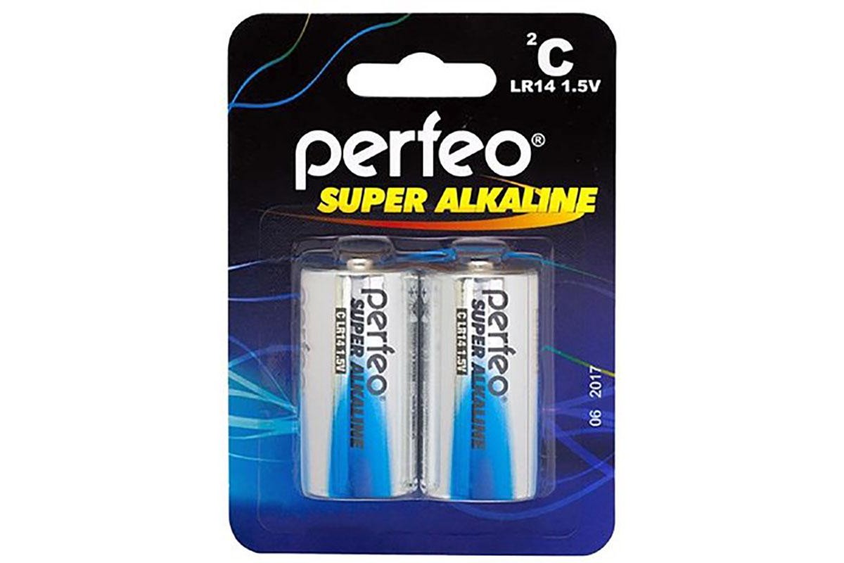 Батарейка алкалиновая Perfeo LR14/2SH Super Alkaline (цена за спайку за 2 шт)