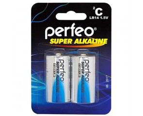 Батарейка алкалиновая Perfeo LR14/2SH Super Alkaline (цена за спайку за 2 шт)
