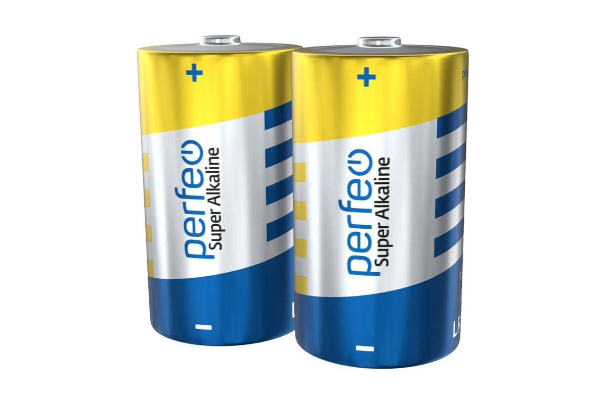 Батарейка алкалиновая Perfeo LR20/2SH Super Alkaline (цена за спайку 2 шт)