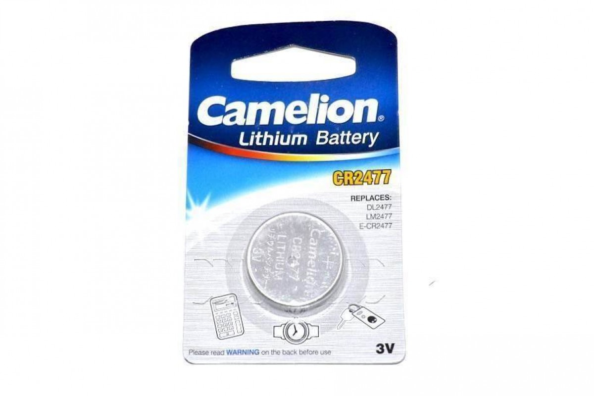 Батарейка литиевая Camelion CR2477 BL1 блистер цена за 1 шт