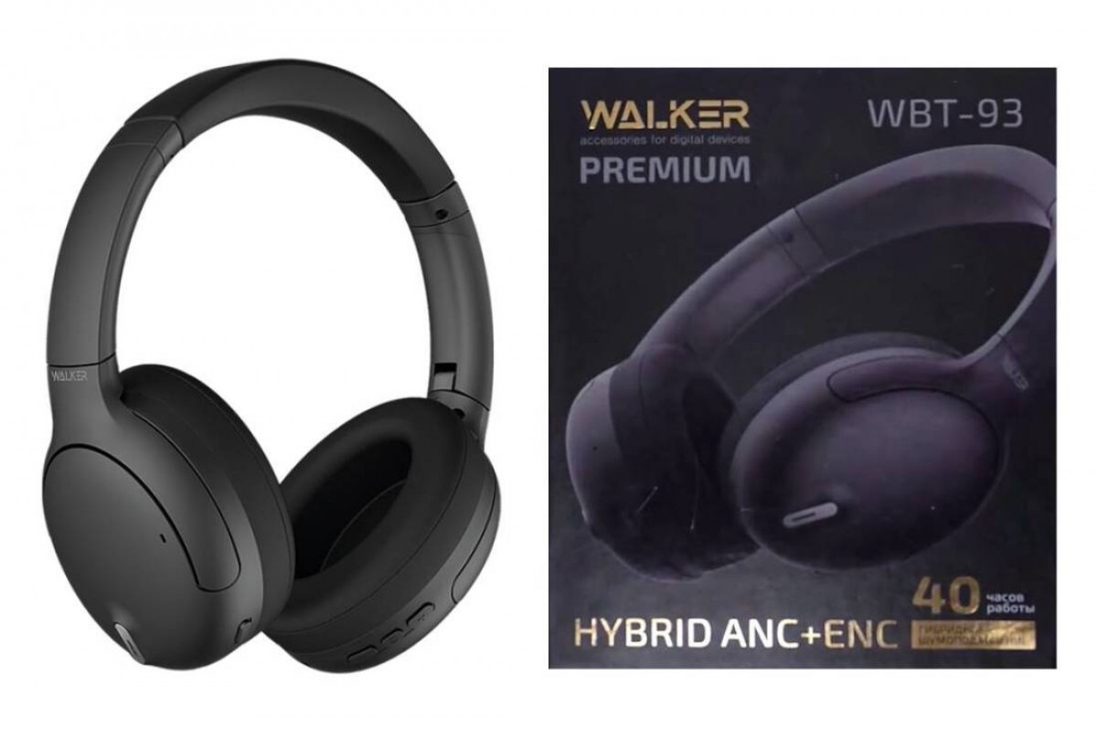 Наушники мониторные беспроводные WALKER Bluetooth WBT-93, гибридные, ANC/ENC, микрофон, кейс, полноразмерные, черные Наушники мониторные беспроводные WALKER Bluetooth WBT-93, гибридные, ANC/ENC, микрофон, кейс, полноразмерные, черные