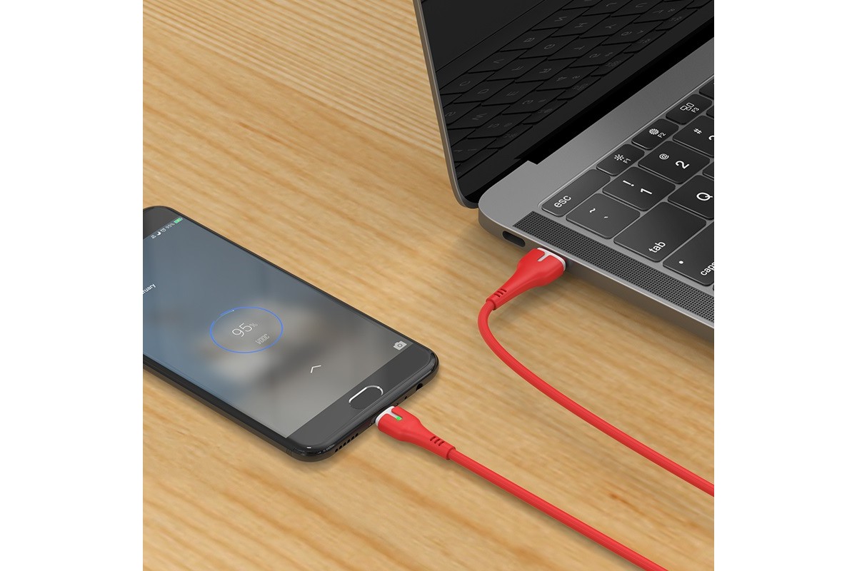 Кабель USB micro USB HOCO X45 Surplus charging data cable  1 метр красный