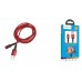Кабель для iPhone HOCO U79 Admirable smart power off charging data cable Lightning красный