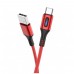 Кабель USB HOCO U79 Admirable smart power off charging data cable for Type-C (красный) 1 метр