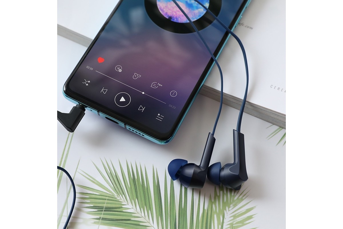 Гарнитура HOCO M72 Admire universal earphones синяя