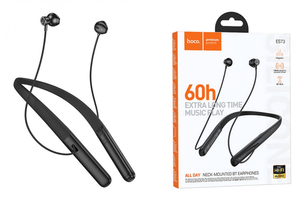 Наушники вакуумные беспроводные HOCO ES73 Dynastic с шейным ободом (черные)