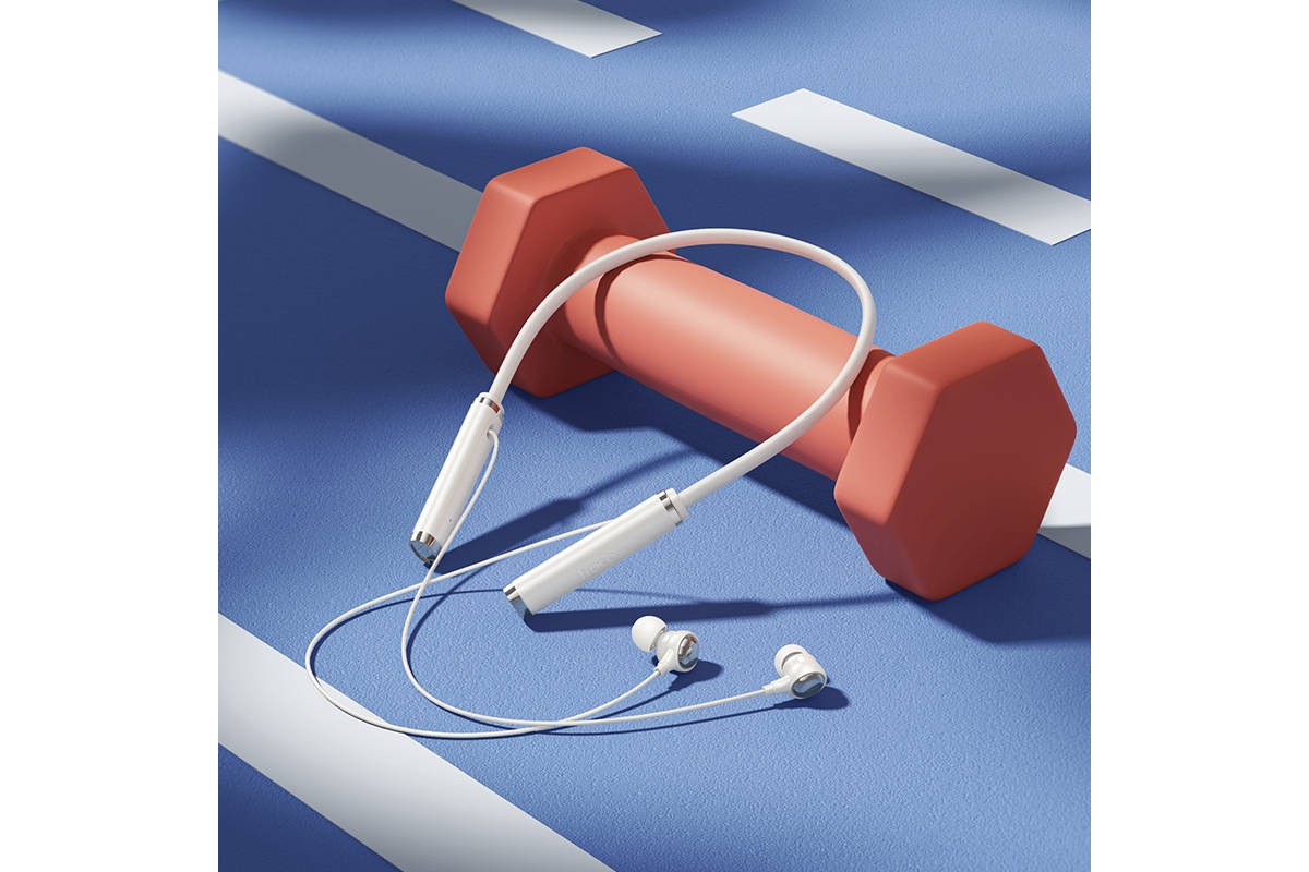 Наушники вакуумные беспроводные HOCO ES72 Benevolent с шейным ободом (черные)