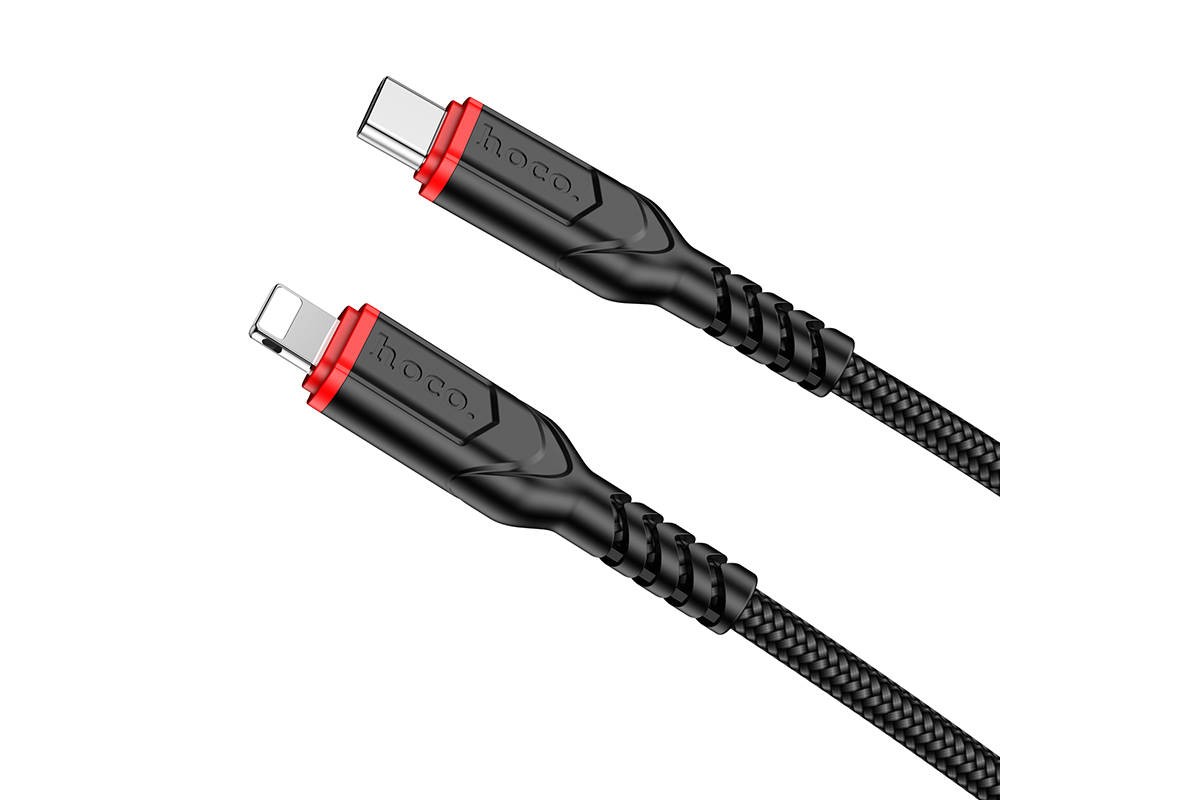 Кабель USB Type-C - Lightning HOCO X59 3A PD20W (черный) 1м