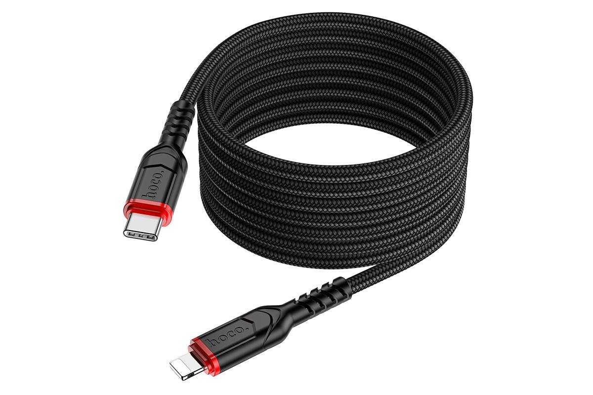 Кабель USB Type-C - Lightning HOCO X59 3A PD20W (черный) 1м