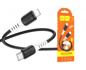 Кабель USB Type-C - Lightning HOCO X82 PD20W (черный) 1м (силиконовый)