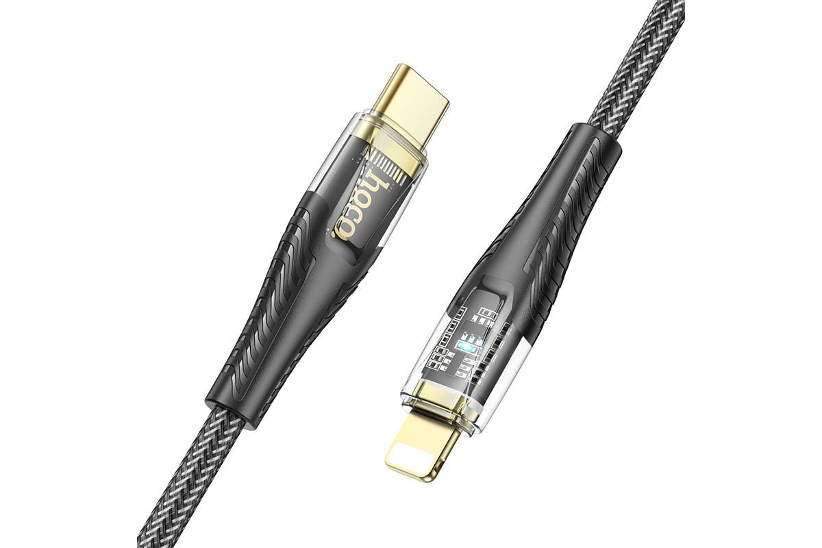 Кабель USB Type-C - Lightning HOCO U121 PD20W (черный) 1м